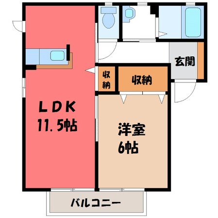 ベルナティオ Bの物件間取画像